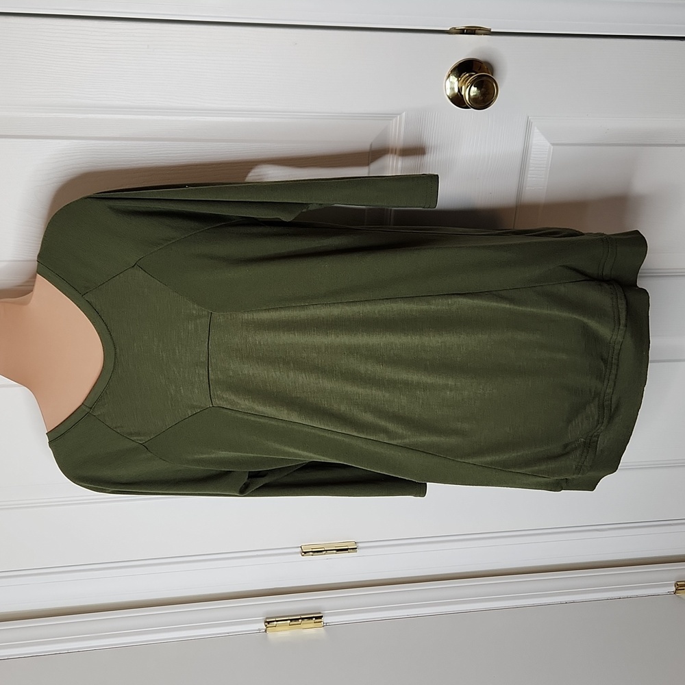 Roper Wear the West 3/4 sleeve top southwest western green shirt size large - Picture 6 of 11